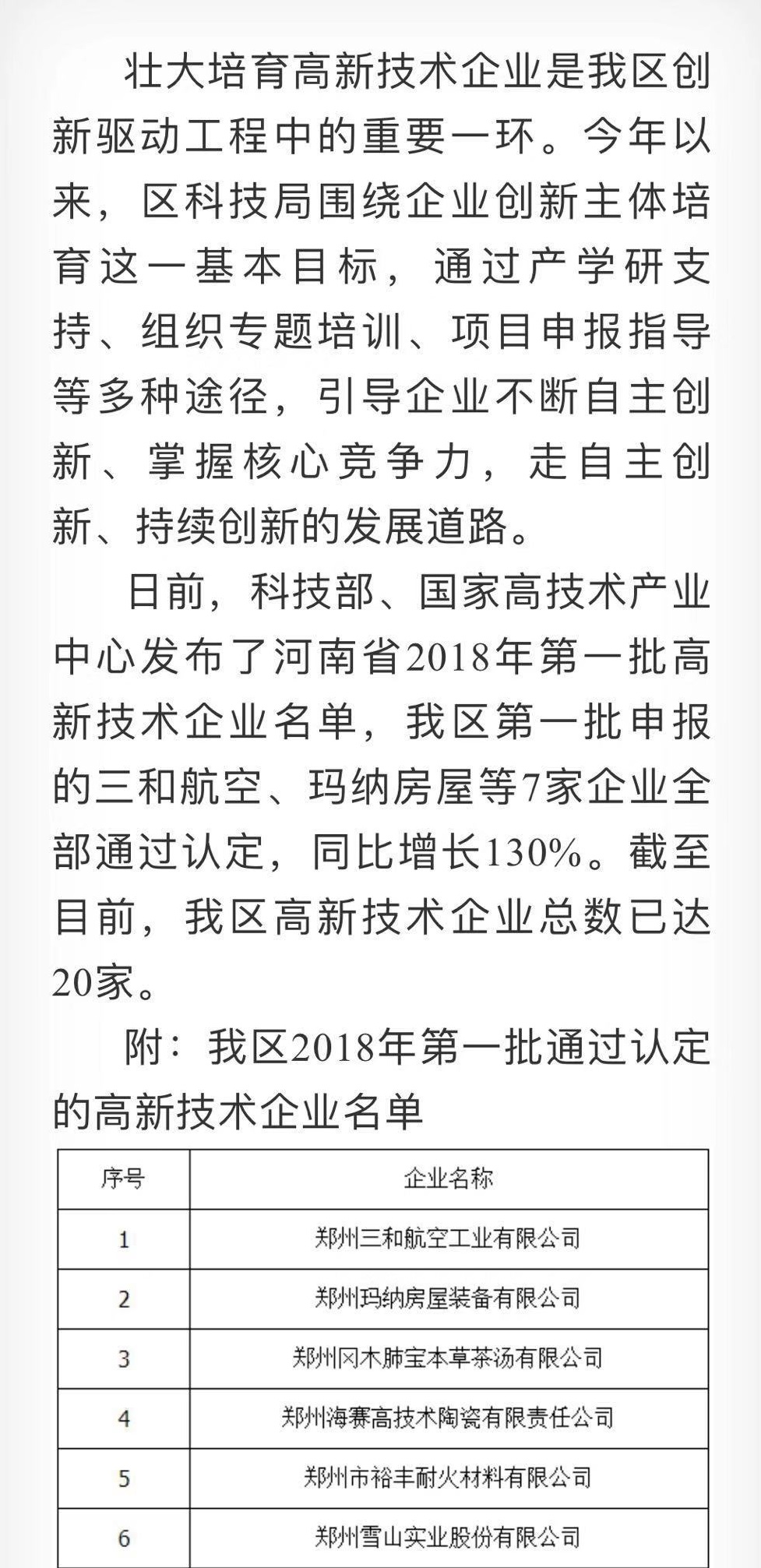 瑪納認定為高新技術企業 瑪納認定為高新技術企業